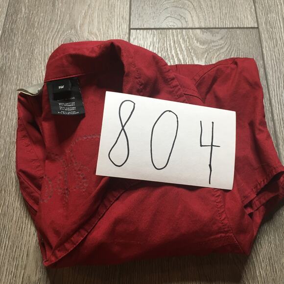 Harley Davidson Womens Zip Up Sequined Spell Out Logo Long Sleeve Top Red 1W - Picture 11 of 11